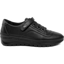 Voyager 7666 Kadın Hakiki Deri Comfort Casual Ayakkabı Siyah