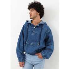 Banny Jeans Erkek Jean Sweatshirt Koyu Mavi