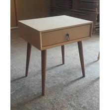 Altınyapı Hobi Market Tek Çekmeceli Modern Komodin Ham Mdf Boyasız