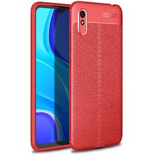 Tasopay Xiaomi Redmi 9A Uyumlu Kılıf Deri Silikon Yüzey Darbe Korumalı Soft Yapı Case Cover Çiziklerden Kirden ve Darbeden Korumalı Kılıf