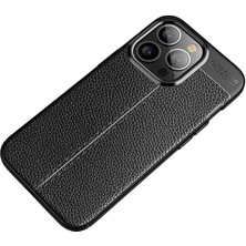 Tasopay Apple iPhone 14 Pro Uyumlu Kılıf Deri Silikon Yüzey Darbe Korumalı Soft Yapı Case Cover Çiziklerden Kirden ve Darbeden Korumalı Kılıf