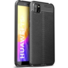 Tasopay Huawei Y5P Uyumlu Kılıf Deri Silikon Yüzey Darbe Korumalı Soft Yapı Case Cover Çiziklerden Kirden ve Darbeden Korumalı Kılıf