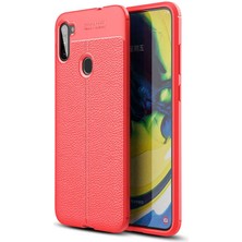 Tasopay Samsung Galaxy A11 Uyumlu Kılıf Deri Silikon Yüzey Darbe Korumalı Soft Yapı Case Cover Çiziklerden Kirden ve Darbeden Korumalı Kılıf