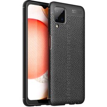 Tasopay Samsung Galaxy A12 Uyumlu Kılıf Deri Silikon Yüzey Darbe Korumalı Soft Yapı Case Cover Çiziklerden Kirden ve Darbeden Korumalı Kılıf