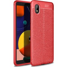 Tasopay Samsung Galaxy A01 Core Uyumlu Kılıf Deri Silikon Yüzey Darbe Korumalı Soft Yapı Case Cover Çiziklerden Kirden ve Darbeden Korumalı Kılıf
