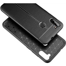 Tasopay Samsung Galaxy A11 Uyumlu Kılıf Deri Silikon Yüzey Darbe Korumalı Soft Yapı Case Cover Çiziklerden Kirden ve Darbeden Korumalı Kılıf