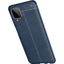 Tasopay Samsung Galaxy A12 Uyumlu Kılıf Deri Silikon Yüzey Darbe Korumalı Soft Yapı Case Cover Çiziklerden Kirden ve Darbeden Korumalı Kılıf