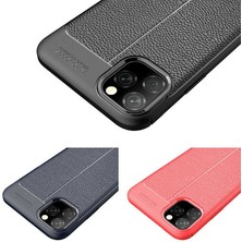 Tasopay Apple iPhone 11 Pro Max Uyumlu Kılıf Deri Silikon Yüzey Darbe Korumalı Soft Yapı Case Cover Çiziklerden Kirden ve Darbeden Korumalı Kılıf