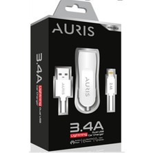 Auris 3.4A 2in1 Lighting0/usb Araç Şarj