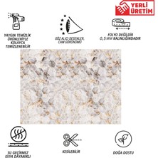 Tink Kendinden Yapışkanlı Gold Petek Mermer Desenli Pvc Panel 41 x 62 cm (12 Adet) 3 M²