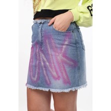 Markapia Woman Markapia Pink Punk Mini Jean Etek