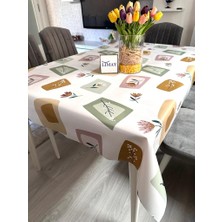 Limay Muşamba Masa Örtüsü - Silinebilir- Kaymaz- Dekoratif- Astarlı