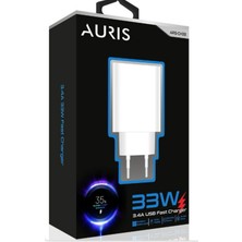 Auris Ev Tipi 33W USB Süper Hızlı Şarj Başlığı