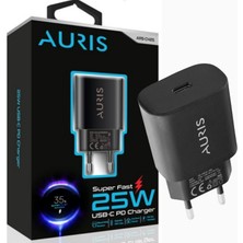 Auris Ev Tipi 25W Usb-C Pd Süper Hızlı Şarj Başlığı