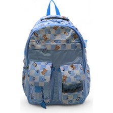 Baginn Damalı Desen Sırt Çantası Ilköğretim Okul Çantası