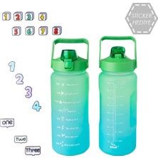 Voit 120 Motivasyon Su Matarası Stickerlı Bpa Free Kokusuz Suluk 2 Lt - Yeşil