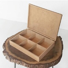 Altınyapı Hobi Market Altı Bölmeli Kutu Mdf Boyasız