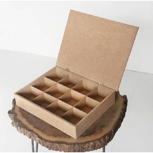 Altınyapı Hobi Market On Iki Bölmeli Kutu Mdf Boyasız