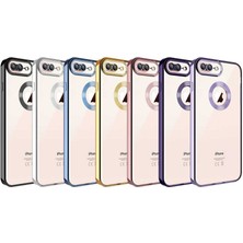 ZORE Apple iPhone 8 Plus Kılıf Kamera Korumalı Logo Gösteren Zore Omega Kapak-Sierra Mavi