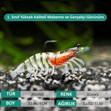 Valkyrie 3 Adet Silikon Karides Balık Yemi 9cm 11.5gr Gerçekçi Levrek Katili Yem Lrf Spin