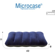 Microcase Kompakt ve Rahat Floklu Kumaş Şişme Kamp Çadır Seyahat Outdoor Yastık 43X28CM AL4523