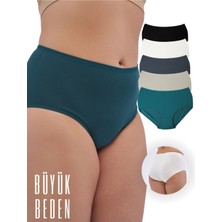 ALYA UNDERWEAR Kadın Büyük Beden Külot Battal Full Brief (8xl, 9xl, 10xl) 5 Farklı Renk 1 Pakette