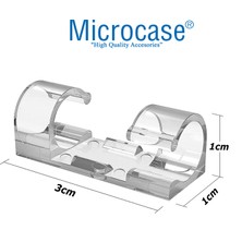 Microcase Yapışkanlı Kablo Sabitleyici Düzenleyici Çok Amaçlı Kablo Toparlayıcı Klips SET-AL4551 20 Adet