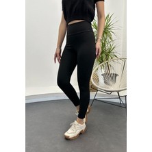 CMZ Collection Kadın Spor ve Günlük Parlak Yüksek Bel Tayt