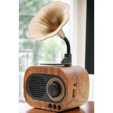 Comse B5 Nostaljik Mini Radyo Gramofon Bluetooth Hoparlör Fm USB Sd Yüksek Ses Speaker