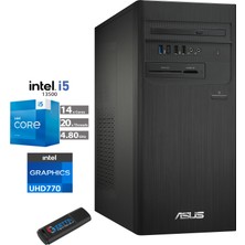 ASUS Expertcenter Intel I5 13500 32GB 2tb SSD Freedos Masaüstü Blgisayar A1S500TE-5135000020W14+ZETTAUSBBELLEK