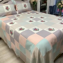 Oya Home Patchwork Kaneviçeli Yatak Örtüsü-3 Parça