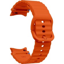 Alstrap Samsung Galaxy Watch 7/fe/6/5/4 Uyumlu Kordon Kavisli Tam Uyumlu Spor Silikon Kordon Dalgalı Tasarım