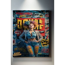 Suala Pop Art Duvarı Ve Pop Art Kadın Tablosu-2161