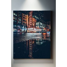 Suala Chicago Gece Manzarası Tablo-1401