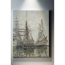 Suala Claude Monet'in Onarımdaki Tekneler Tablosu-1752