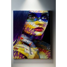 Suala Pop Art Temalı Kadın Portre Tablo-1181
