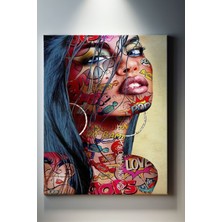 Suala Pop Art Temalı, Kadın Portre Tablo-945