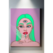 Suala Pop Art Temalı, Deccal Kız Tablo-792