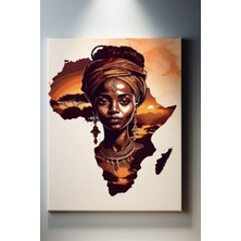 Suala Afrikalı Kadın Dekoratif Tablo-1253