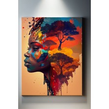 Suala Afrikalı Kadın Portre Çalışması Tablo-1266