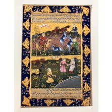 Hasyılmaz Çatışma ve Dinlenme Adlı El Yapımı Minyatür Resim 30X20,5 cm