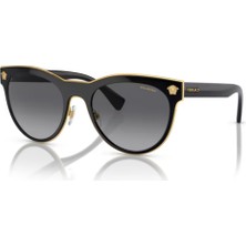 Versace Kadın Güneş Gözlüğü 2198 1002/T3 54-20 Siyah Polarize UV 400 Filtreli Kemik Çerçeve