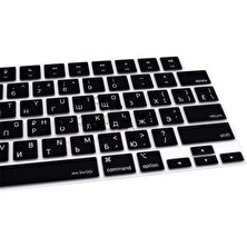 McStorey Rusça Klavye Koruyucu Macbook Air-Pro M1-M2-M3 (Touchıd'li) A2681 A3113 A2941 A3114 A2442 A2779 A2992 A2918 A2485 A2780 A2991 Us Enter ile Uyumlu