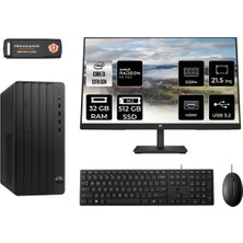 Hp Pro Tower 290 G9 Intel Core I3 13100 32GB 512GB SSD RX550/4GB 21.5" Fhd Monitör Fdos 8T2X0ES Masaüstü Bilgisayar & Per4 USB Bellek 8T2X0ESMNT1327