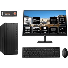 Hp Pro Tower 290 G9 Intel Core I5 12500 12GB 512GB SSD RX550/4GB 21.5" Fhd Monitör W11H 6D3A5EA Masaüstü Bilgisayar & Per4 USB Bellek 6D3A5EAMNT1357