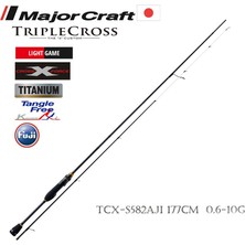 Major Craft Mc New Triple Cross TCX-S582AJI Lrf Aji Kamış Solid Uç 177CM 0.6-10G