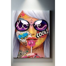 Suala Kadın Portre Temalı Pop Art Tablo-1187