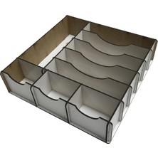 Minmax Çekmece Içi Ahşap Para Düzenleyici 25*25*6CMT429B Beyaz