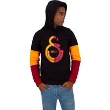 Galatasaray Lisanslı Büyük Armalı Siyah Sweatshirt Hediye Aslan Ahşap Kutulu