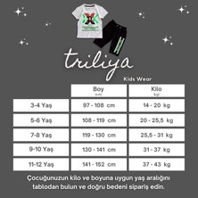 Triliya Triliya-Kaliteli Premium Lüks Çocuk Tişört ve Kapri Takımı – 3-12 Yaş Arası